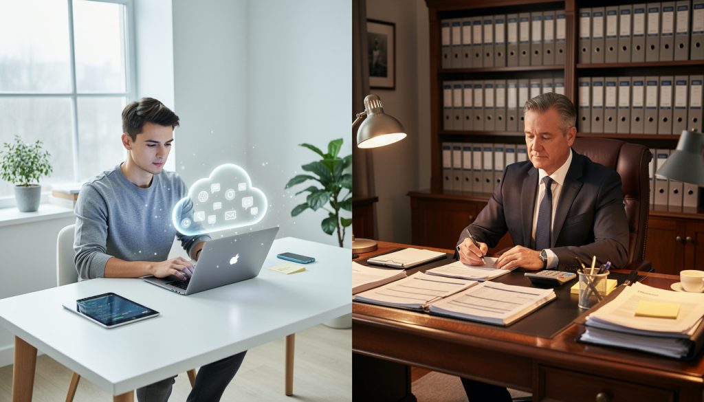 découvrez les avantages et inconvénients d'un comptable en ligne versus un cabinet physique, et faites le meilleur choix entre prix compétitifs et qualité de conseil personnalisé.